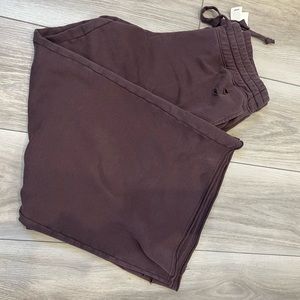 Aerie wide leg distressed sweatpants